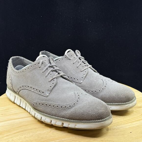 Cole Haan Mens ZeroGrand Grand.OS Wingtip Shoes 11M Gray C21383 Sneakers - Picture 2 of 10